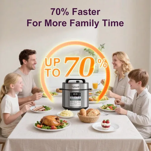 Miniatura 6 de Fullwill Olla de presión eléctrica de doble olla 6+5QT (2025 Actualizado), multi-olla de 12 en 1 para cocinar a presión, sopa, yogur, guiso, arroz