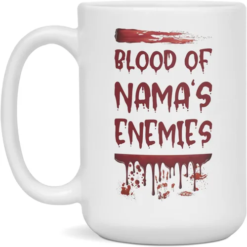 Miniatura 3 de Blood of Nama's Enemies, scary coffee mug, gothic, spooky halloween, 11-Ounce White