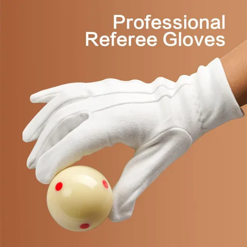 Miniatura 3 de CRICAL Guantes de billar Competición Árbitro Guantes Blanco 2PCS Billar Billar Cómodo Accesorios Profesionales
