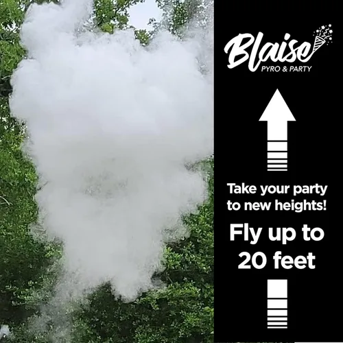 Miniatura 5 de Blaise Pyro & Party - Petardos de polvo púrpura - Cañones de polvo colorido y soluble en agua para revelaciones de género, cumpleaños, bodas y Blanco