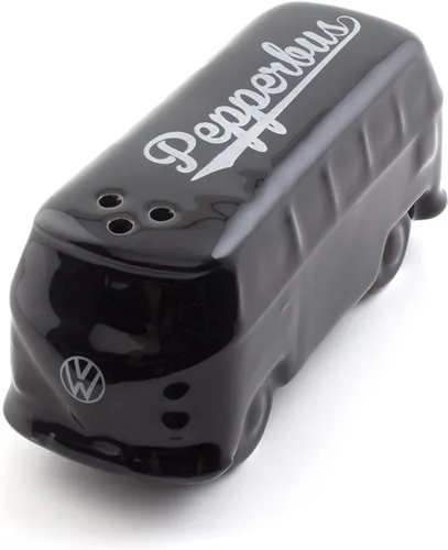 Miniatura 4 de BRISA VW Collection - Salero y pimentero Volkswagen de cerámica con diseño de autobús T1 juego de 2 piezas (autobús clásico/blanco y negro)