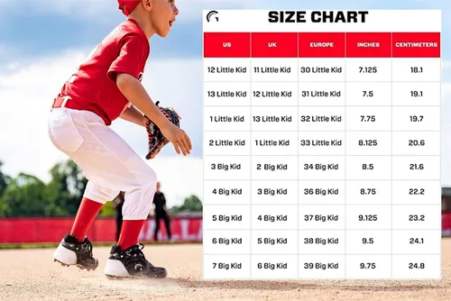 Miniatura 5 de Guardian Baseball Tacos de béisbol de caña alta para niños y niñas tacos de sóftbol talla 12 para niños pequeños a 7 para niños grandes