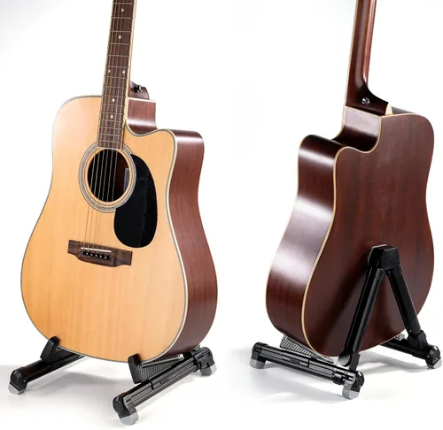 Miniatura 7 de ENO MUSIC Soporte de guitarra - Alumium Alloy A-Frame Soporte plegable universal, adecuado para guitarras acústicas, eléctricas y bajas, color negro