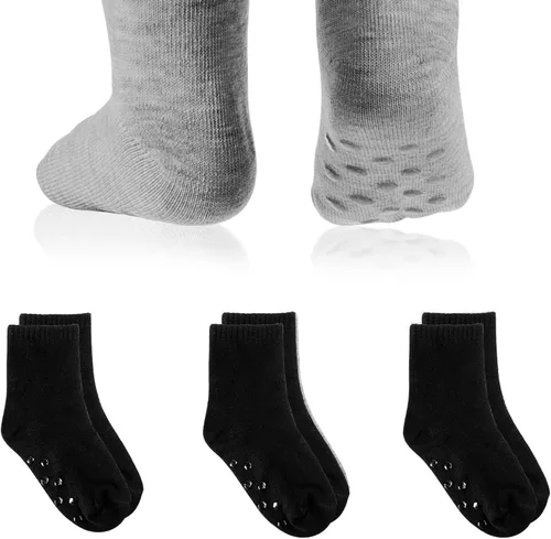 Miniatura 4 de Tenpluszero 12 pares de calcetines antideslizantes para niños pequeños con puños para bebés niños y niñas
