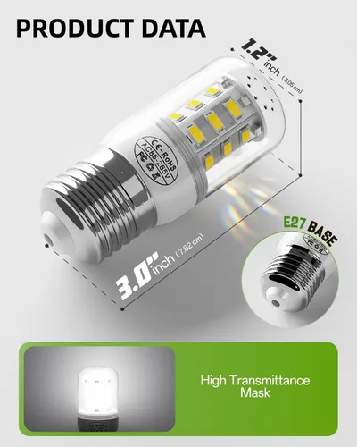 Miniatura 3 de Bombilla KEI D34L mejorada para refrigerador 5304511738, bombillas LED para refrigeradores para Frigidaire Kenmore, repuesto de bombilla
