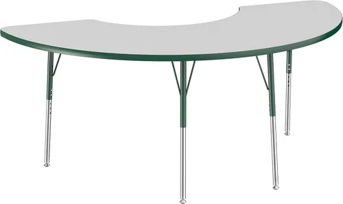 Miniatura 47 de FDP Clover Mesa de Actividades Escolar y de Oficina (48 x 48 pulgadas), patas estándar con deslizadores giratorios para entornos de asientos