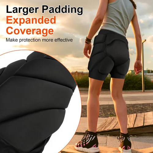 Miniatura 2 de Pantalones cortos acolchados de EVA con protección 3D, almohadilla de choque para snowboard, patineta, esquí, patinaje, bicicleta, etc.