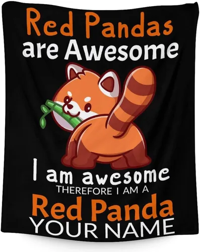 Miniatura 12 de Manta de panda rojo para niños, suave, mullida y acogedora, manta de regazo de 30 x 40 pulgadas para sofá, oficina, mantas cálidas negras para regalo