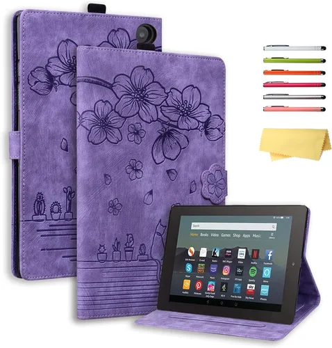 Funda para tablet Amazon Fire HD 8 y Fire HD 8 Plus (12ª/10ª generación, versión 2022/2020) de 8 pulgadas con soporte, soporte para lápices, 06 #
