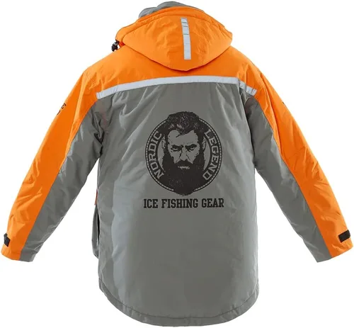 Miniatura 3 de Nordic Legend Aurora Series Traje de pesca en hielo, baberos y chaqueta aislados, equipo impermeable para pesca en hielo y motos de nieve