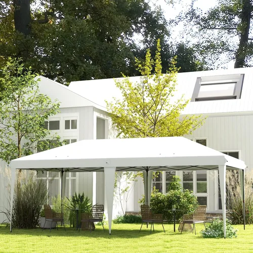 Miniatura 2 de Toldo Outsunny de fácil armado, blanco, de 3 x 6 metros