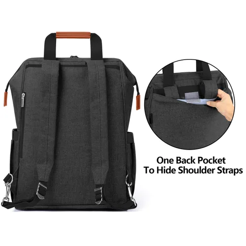 Miniatura 4 de LUXJA Bolsa para extractor de leche con compartimentos para bolsa enfriadora y laptop, mochila para extractor de leche con 2 opciones de uso