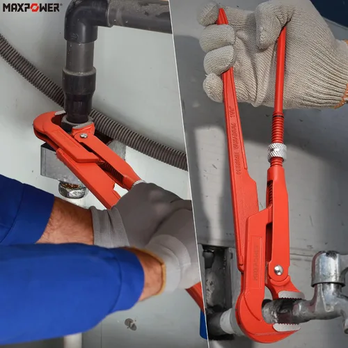 Miniatura 8 de MAXPOWER Llave para tubos sueca de 15 pulgadas, ángulo de 90 grados