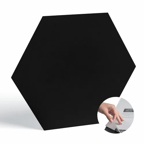 Miniatura 8 de Lucida Surfaces BaseCore HEX - Suelo hexagonal de vinilo gris, 5.75 pulgadas, autoadhesivo, texturizado, moderno, azulejos de despegar y pegar