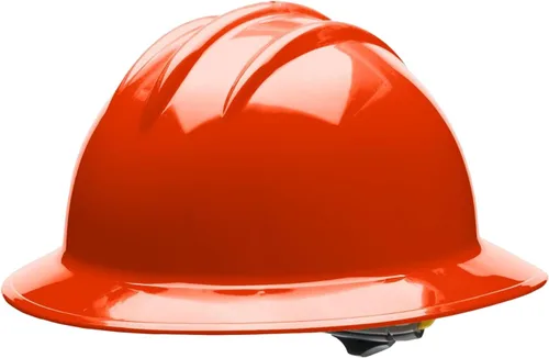 Miniatura 10 de Bullard Casco de seguridad de ala completa de 3 costillas con suspensión de trinquete de 4 puntos y almohadilla de algodón para cejas
