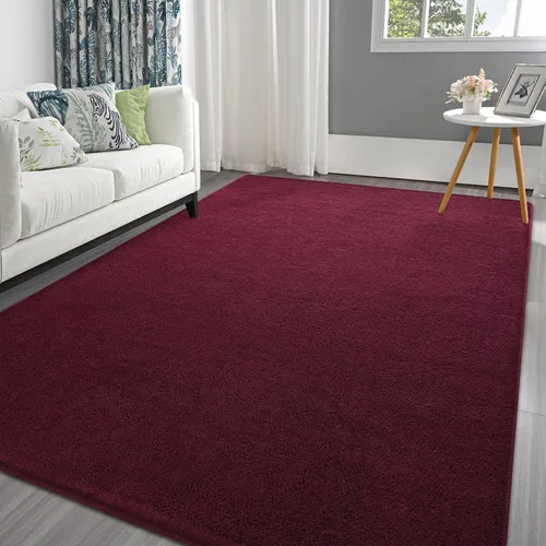 Miniatura 16 de Pettop - Alfombras para dormitorio y sala de estar, 6x9 Beige alfombras de espuma de memoria espesada para interiores, alfombra moderna estética