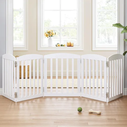 SPIRICH Puerta para perros extra ancha de 120" y 28" de alto para interiores, puertas para perros para marcos de puertas, escaleras, la casa, puerta