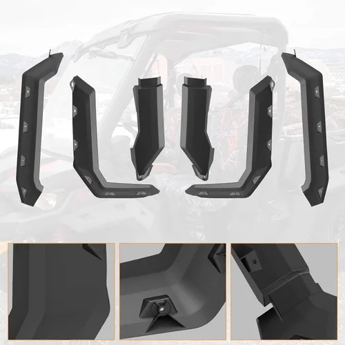 Miniatura 4 de KIWI MASTER Extensiones de guardabarros para 2016-2026 Can Am Defender (no HD11), accesorios extendidos para aletas de barro 715006821 715002424