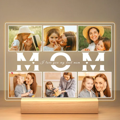 Miniatura 10 de Marcos de fotos personalizados con foto, marco de fotos personalizado con luz nocturna, marco de fotos personalizado, regalos de aniversario