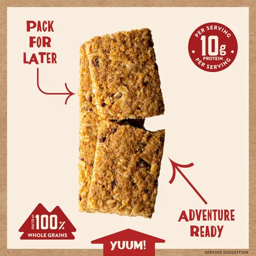 Miniatura 9 de Kodiak Cakes Barritas crujientes de granola Protien, chispas de chocolate, alto contenido de proteínas, 100% granos integrales, 12 cajas con 6