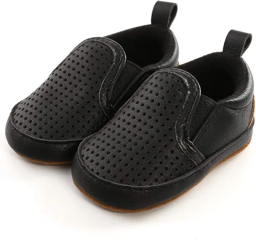 Miniatura 4 de Meckior - Zapatos para recién nacidos tipo mocasines de lona con suela suave para recién nacidos bebés niños y niñas que estén dando sus primeros