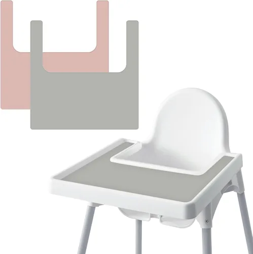 Miniatura 9 de Mantel individual para silla alta IKEA Antilop para bebé, paquete de 2 unidades, resistente a las manchas, antideslizante, de silicona, para silla