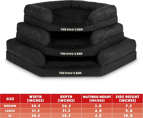 Miniatura 8 de The Dog's Bed - Cama ortopédica de espuma viscoelástica para perro, superficie relajante, espuma certificada por CertiPUR, tela de felpa, felpa