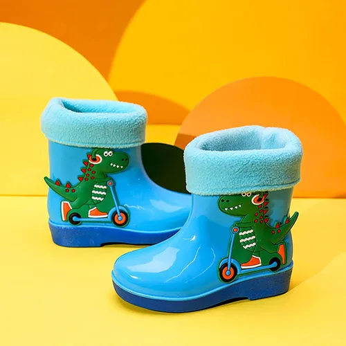 Miniatura 4 de Newborn Rain Boots Toddler Booties Warm Water Shoes Baby Girls Boys Waterproof Non-Slip Cartoon Dinosaur Footwear