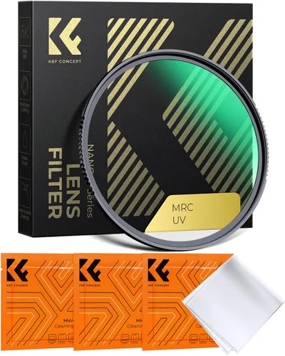 K&F CONCEPT Filtro de protección UV MC de 1.457 in con 28 recubrimientos multicapa HD/hidrofóbico/resistente a los arañazos, filtro UV ultradelgado