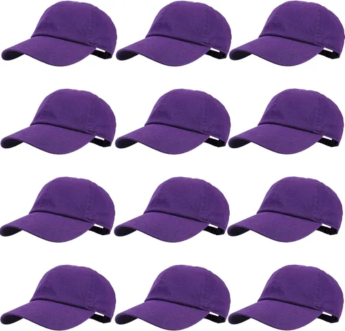 Miniatura 131 de Gelante Gorras de béisbol 100% algodón liso en blanco tamaño ajustable al por mayor a granel de 12