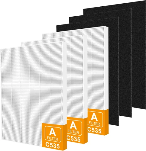 Miniatura 11 de isinlive 115115 Filtros de repuesto HEPA A para purificadores de aire Winix PlasmaWave 5300-2, C535, 6300, 5300, 6300-2, P300, AM90, 9000, 5000