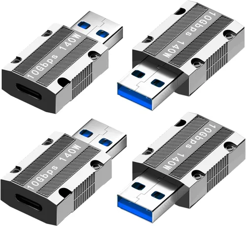 Miniatura 6 de Adaptador USB C hembra a USB macho de 10 Gbps, aleación de zinc tipo C a USB A adaptador de transferencia de datos de alta velocidad, USB 3.1 tipo C