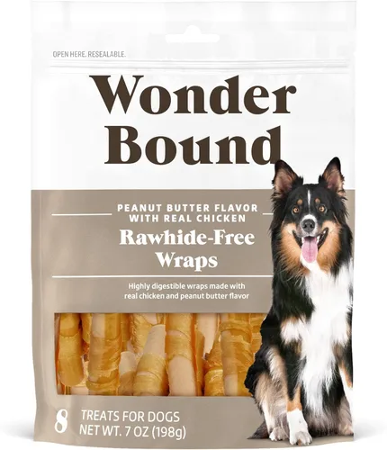 Miniatura 9 de Wonder Bound Anillos de dentición para cachorros sin piel cruda con sabor a pollo, hechos con pollo real, sabrosos masticables de salud dental