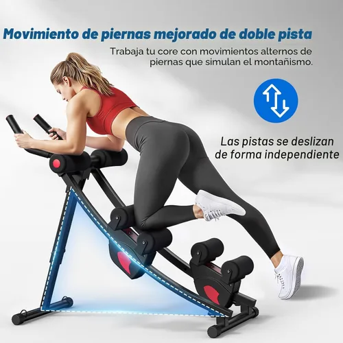 Miniatura 3 de MERACH Ab Machine, Adjustable Ab Trainer Machine, AB Workout Equipment for Home Gym, Independent Dual Tracks for Mountain Climber, Foldable for Home