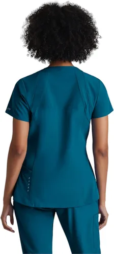 Miniatura 2 de Camiseta BARCO ONE para mujer con 4 bolsillos, cuello en V, camiseta sanitaria elástica por los 4 lados