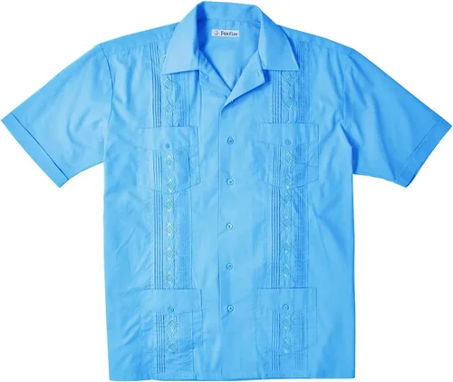Miniatura 4 de Camisa deportiva Guayabera para hombre, Azul