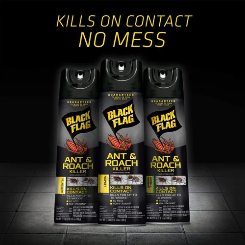 Miniatura 3 de Black Flag Ant & Roach Killer Aerosol, aroma fresco de primavera, 17.5 onzas, paquete de 12