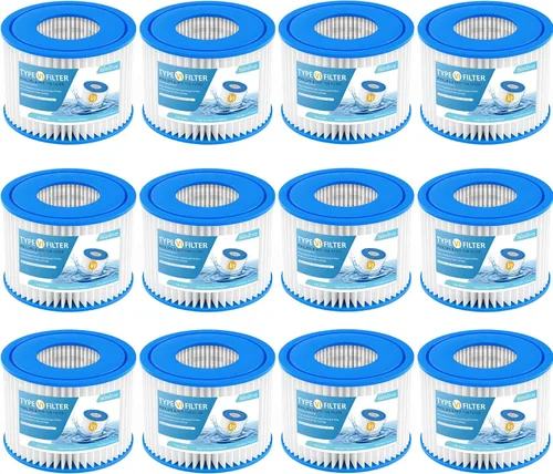 isinlive Paquete de 12 filtros tipo VI para bañera de hidromasaje y filtro de spa de reemplazo para filtro Lay-Z Spa, Intex, filtro de bañera de