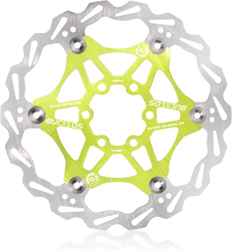 Miniatura 12 de BUCKLOS Rotor de freno de disco flotante de 160 mm, 180 mm, 203 mm, rotores de freno de bicicleta de montaña de acero inoxidable con 6 piezas de Azul