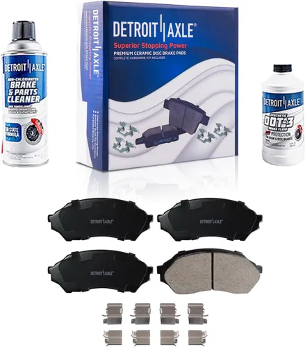 Miniatura 61 de Detroit Axle - Pastillas de freno de cerámica delanteras Reemplazo de pinza de freno derecha para Dodge Ram 1500 Dakota, Ram 1500 Classic - Juego