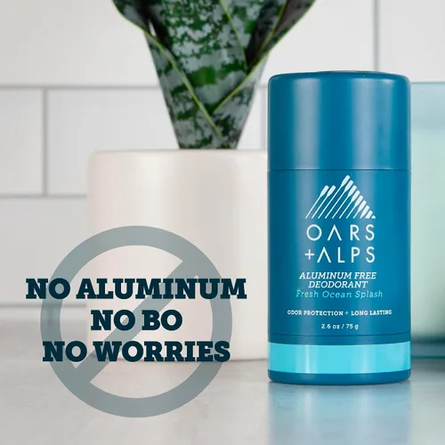 Miniatura 5 de Oars + Alps Desodorante para hombres y mujeres, desodorante sin aluminio para hombres, dermatológicamente probado, ingredientes limpios, no tóxico