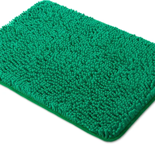 Miniatura 61 de Yeaban Alfombra de pasillo de baño de 24 x 72 pulgadas, antideslizante, alfombra de baño larga de felpilla gruesa, absorbente y lavable, alfombra