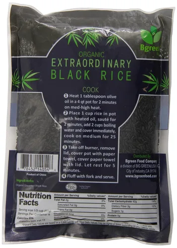 Miniatura 4 de Bgreen Arroz negro orgánico, 16 onzas