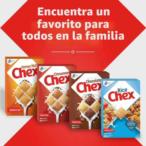 Miniatura 8 de Honey Nut Chex Cereal para el desayuno, sin gluten, hecho con grano entero, 12.5 onzas