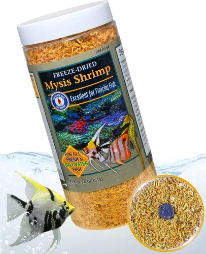 Miniatura 10 de San Francisco Bay Brand Camarones Mysis liofilizados – Alimento para peces de primera calidad, alimento para peces tropicales, comida