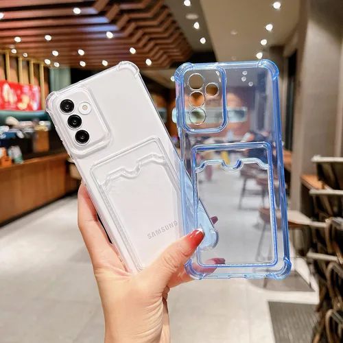 Miniatura 40 de Tuokiou Funda para Samsung Galaxy A14 5G, Fundas Protectoras Transparentes con Ranura para Tarjetas, Funda Cartera de TPU Suave Ajustada Resistente