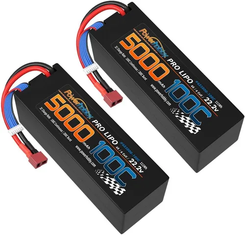 Miniatura 3 de Powerhobby 6s 22.2v 5000mah 100c Lipo Battery Deans Estuche rígido de 6 celdas (paquete de 2) Compatible con: 1/8 Buggy Truggy