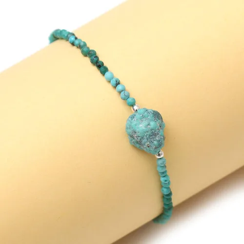 Miniatura 4 de Pulsera de plata de ley 925 con cuentas completas y ajustables para mujer, pulsera delicada de cuentas de piedras preciosas naturales, regalo