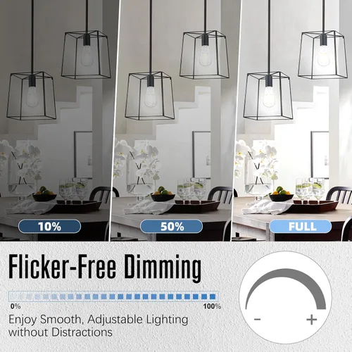 Miniatura 3 de GvvooHome - Bombillas LED regulables Edison, bombilla LED E26 equivalente a 60 W, luz blanca fría 4000K, bombillas vintage ST58, CRI de 90+, 6 W 600