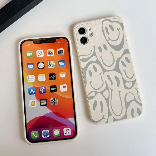 Miniatura 6 de Bonita funda divertida para teléfono compatible con iPhone 11, fundas femeninas de silicona líquida, goma de gel suave de dibujos animados, forro